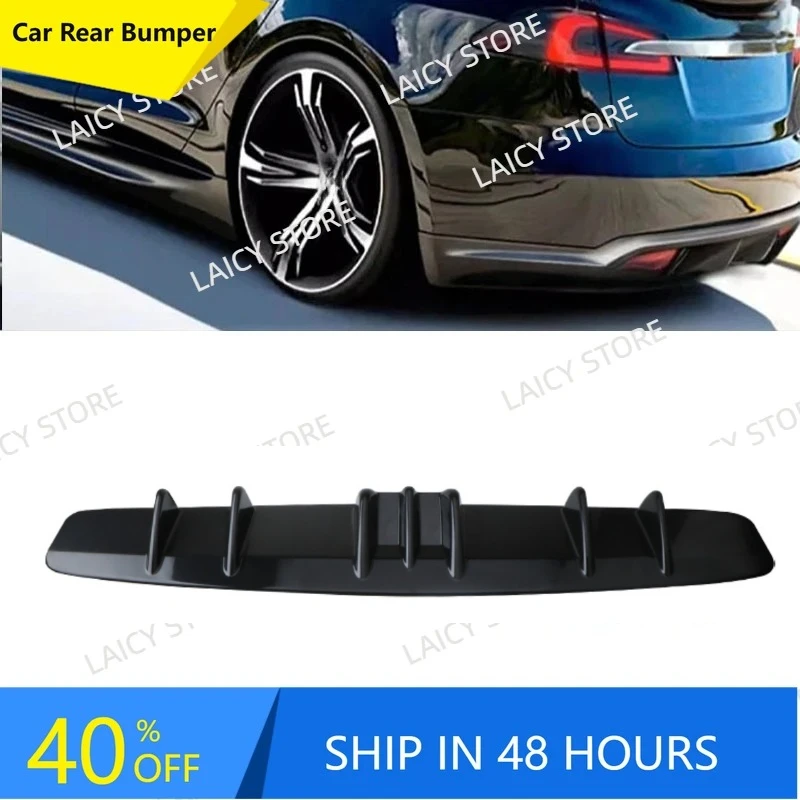 Diffuseur arrière de voiture LAICY 84CM pour T-esla Model S 2012-2023, becquet de pare-chocs, séparateur de pare-chocs, spoiler, déflecteur de châssis, kit de lèvres en carbone