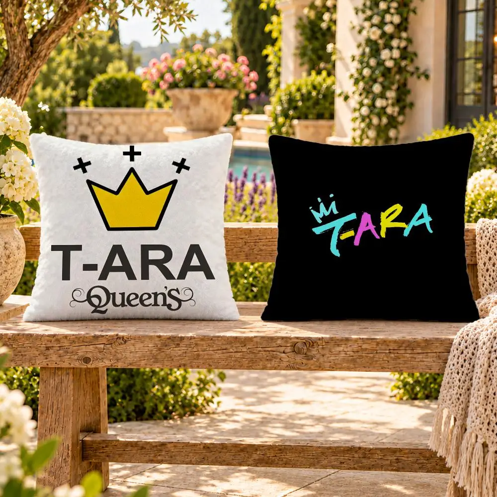 Music Popular Modern T-ara Cushion Cover Soft Plush Throw Pillow Cover Washable Sofa Bed Patio Chair Home Decor