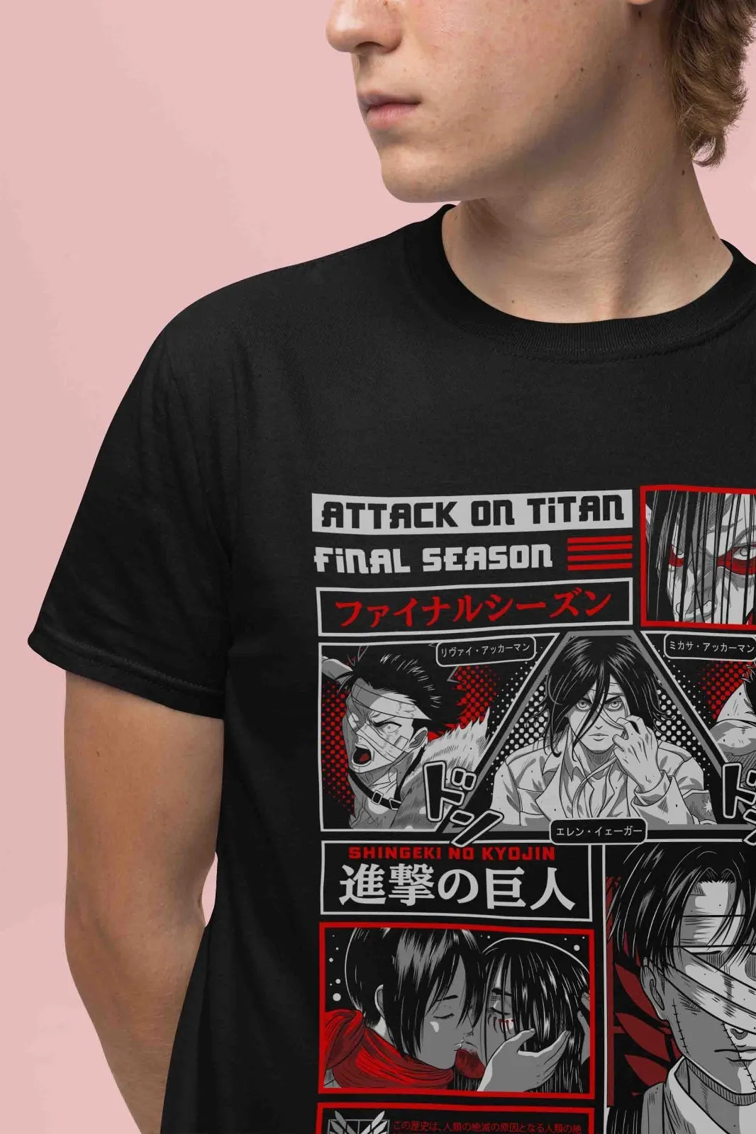 Attack On Titan Shirt Levi Ackerman Tshirt AOT T-Shirt Anime Unisex Graphic Tee