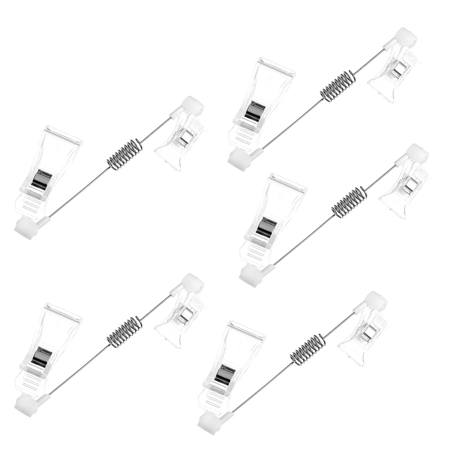 

5Pcs Advertising Clip Price Tag Display Holder Dual-Head Durable for Supermarket Retail Store Advertising Label Clip Price Clamp