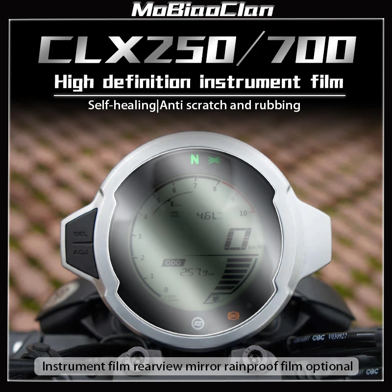 For CFMOTO 250CLX 700CL-X Modification Instrument Film Transparent  Headlight Film Smoked Black Taillight Film Protection Film