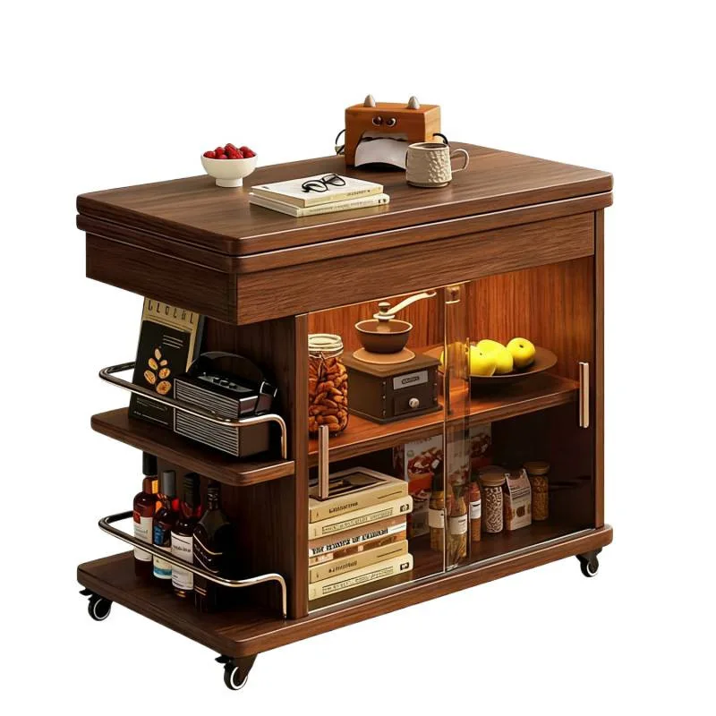 Movable sofa side table, folding coffee table trolley, living room for home use