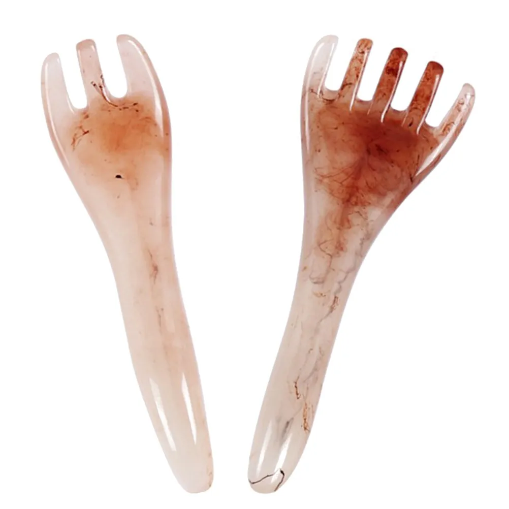 

Набор из 2 массажных расчесок с гладкими краями, портативные, для улучшения кровообращения кожи головы, терапевтические скребки Гуаша, расчески-скребки для домашнего использования