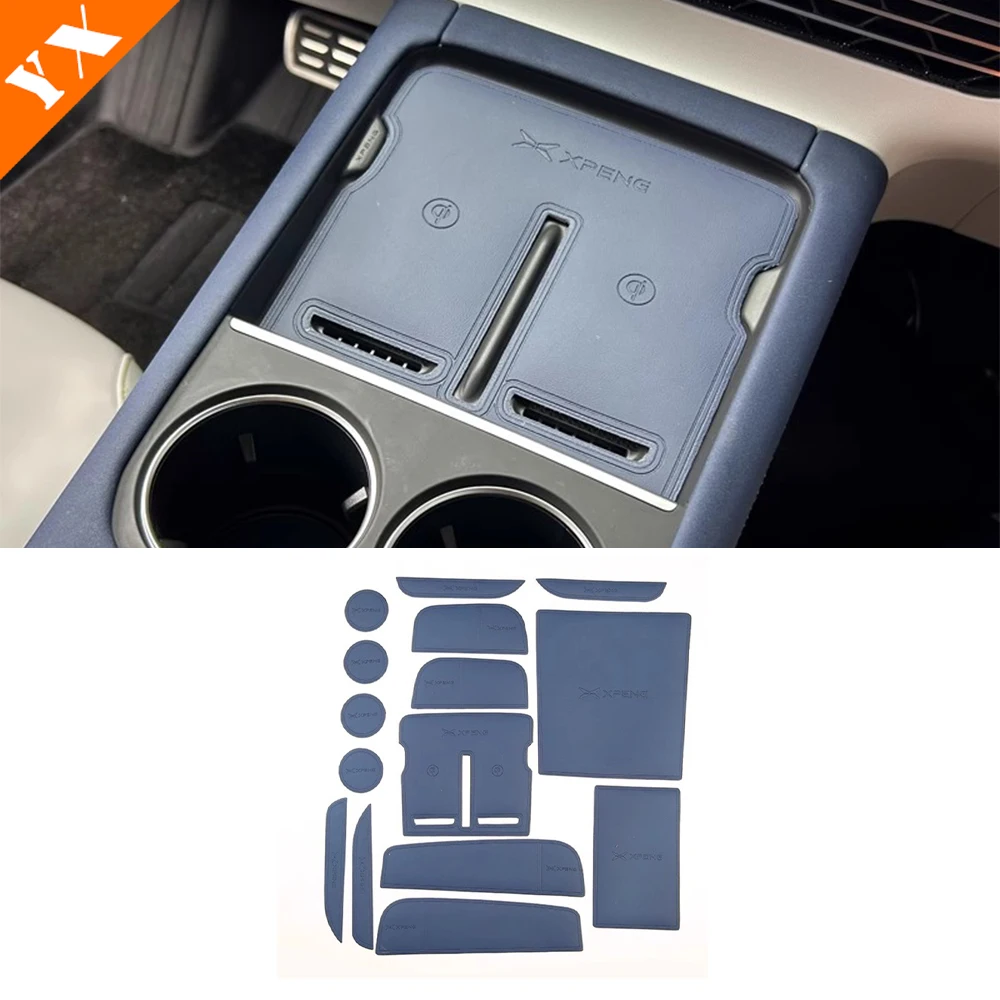 

Для xpeng g6 2024 2025 2026 аксессуары, накладка на дверной слот автомобиля, накладка для хранения, подставка для чашки с водой, накладка для беспроводной зарядки, пыленепроницаемая накладка