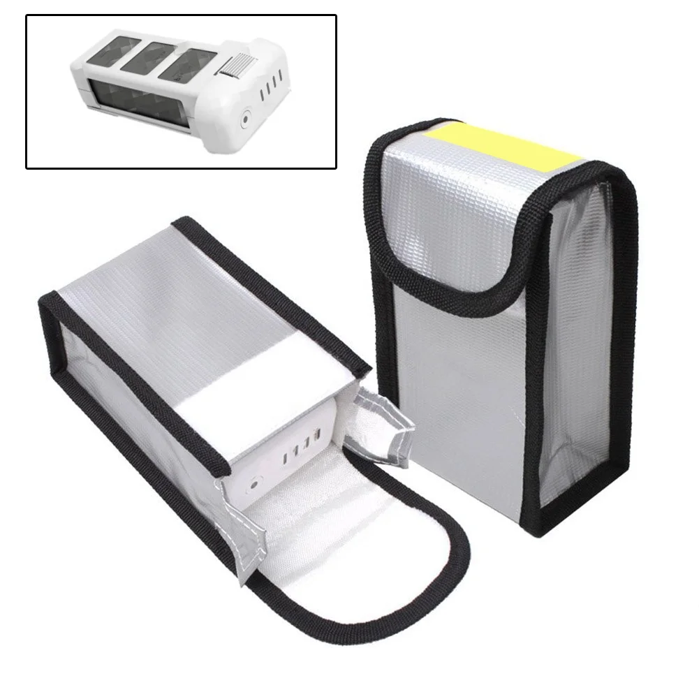 140x90x55mm Lipo- Safe Bag Fireproof Explosion Proof Battery Storage Pouch Flame Retardant Case For Drone- RC Car Charger Tool
