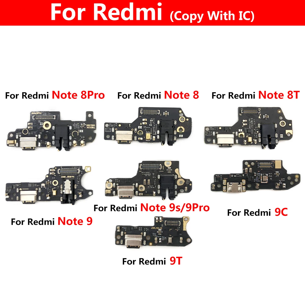 10 pçs usb de carregamento conector do porto placa cabo flexível para xiaomi poco x3 m3 redmi nota 8 8t 9s 9 10 k30 4g 5g lite