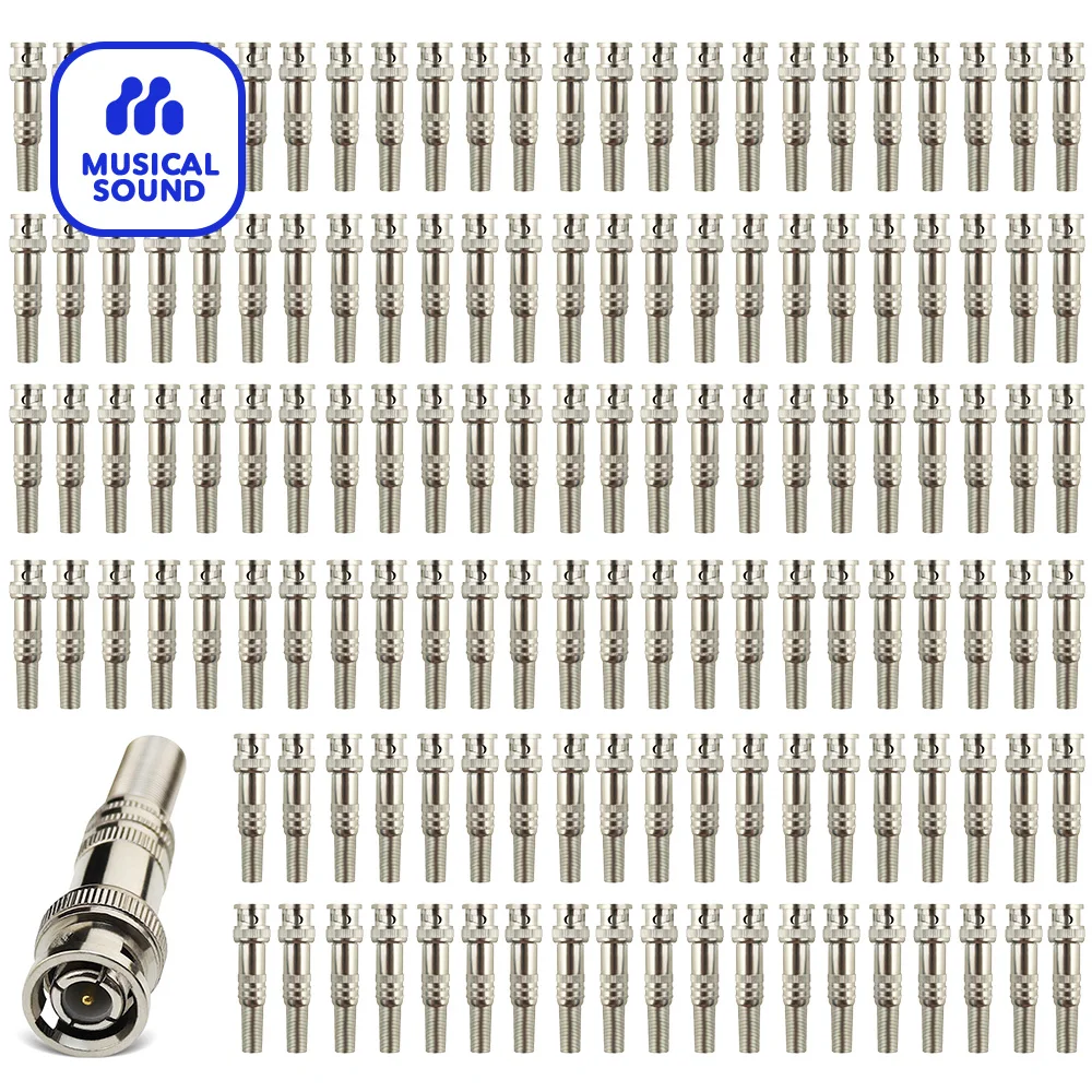 Musical Sound BNC Connector Kits 1/8/24/50/100 Pieces BNC Adapter Kit BNC Jack Coax Adapter Connector