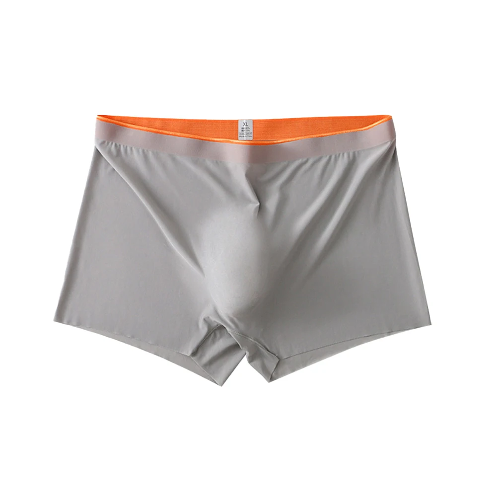 

Boxer Briefs Men Underwear L-3XL Lightweight Male Panties Sexy Sheer Soft Solid Color Trunks Bikini Breathable