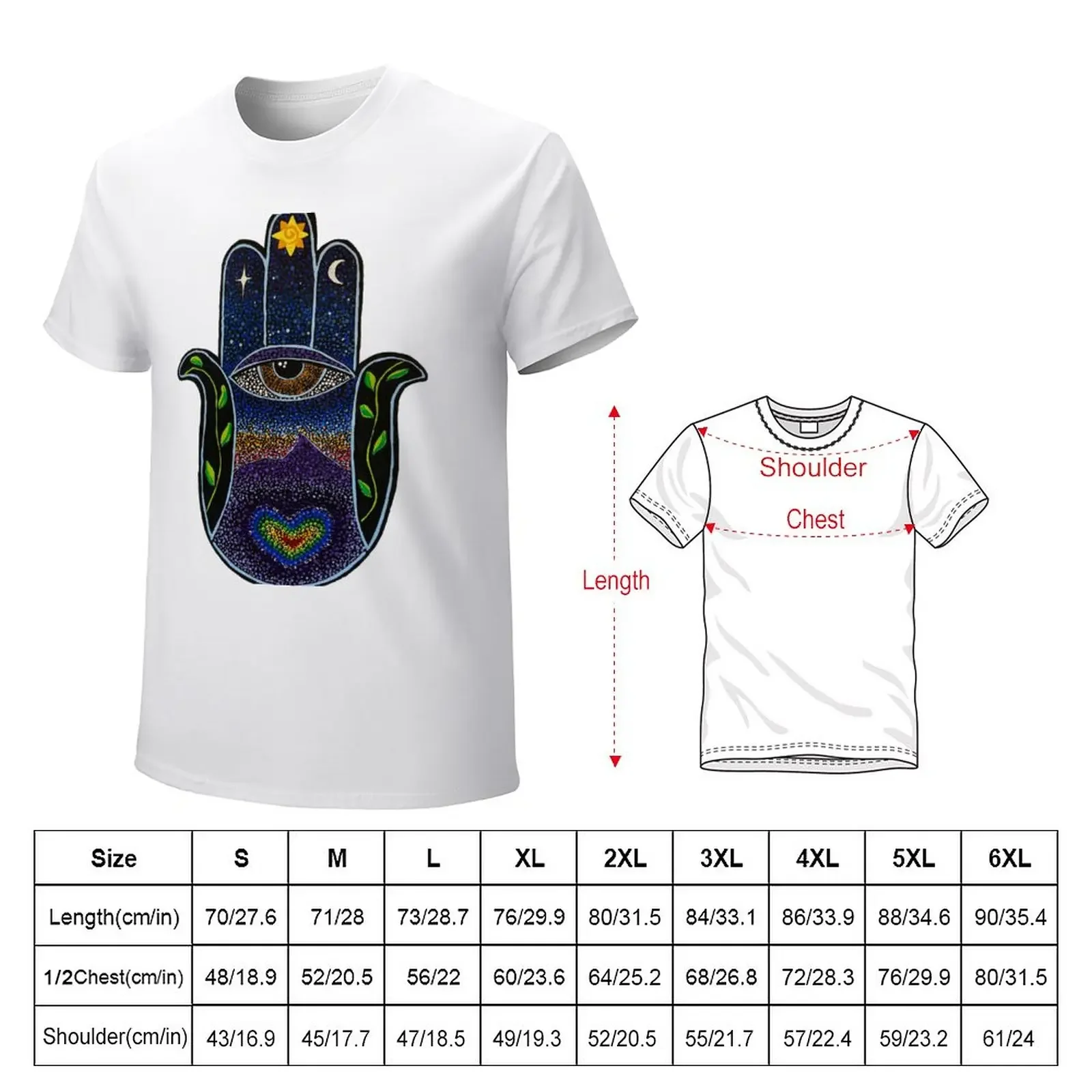 Hamsa Mountain Sunset T-Shirt heavyweights quick drying oversizeds mens vintage t shirts