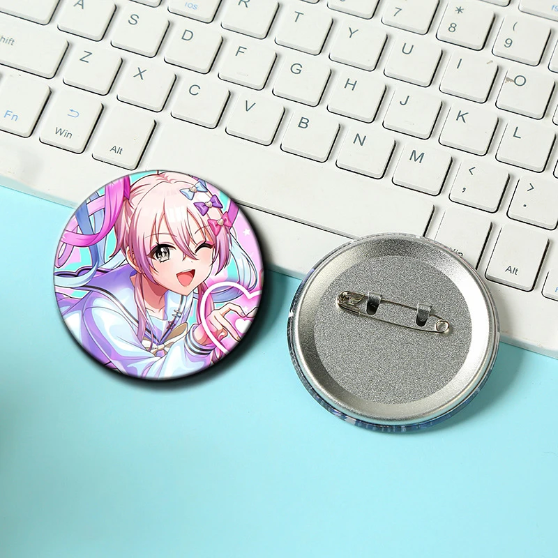 المحتاجة فتاة جرعة زائدة لعبة بروش شارة زر دبوس الكرتون لطيف أنيمي شخصية Ame لحقيبة الظهر اكسسوارات ديكور 58 مللي متر