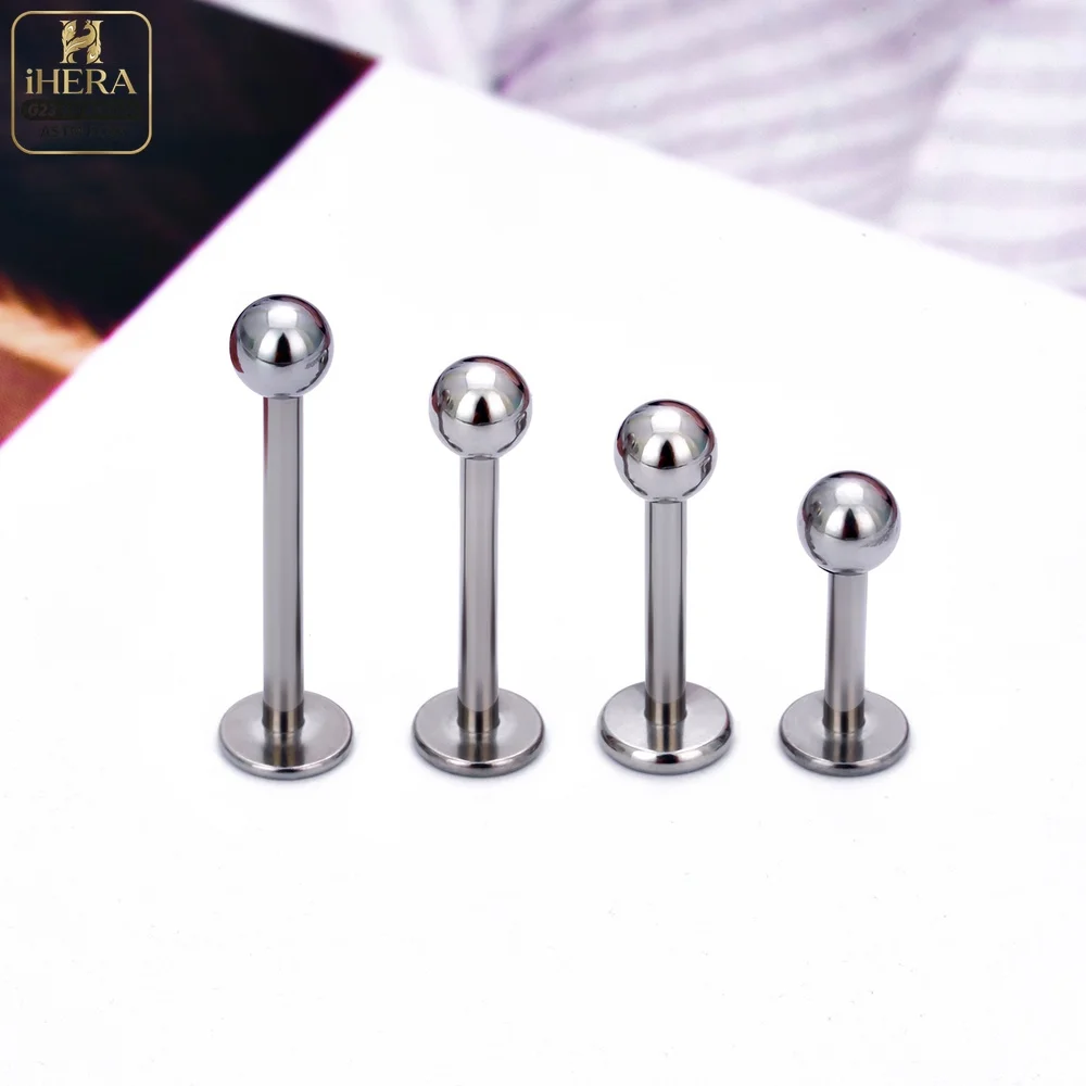 5/50 Stück G23 Titan Piercing Labret Lippenstecker 16G Innengewinde Ohrstecker Nasenstecker Tragus Knorpel Helix Daith Körperpiercing – Detail 30