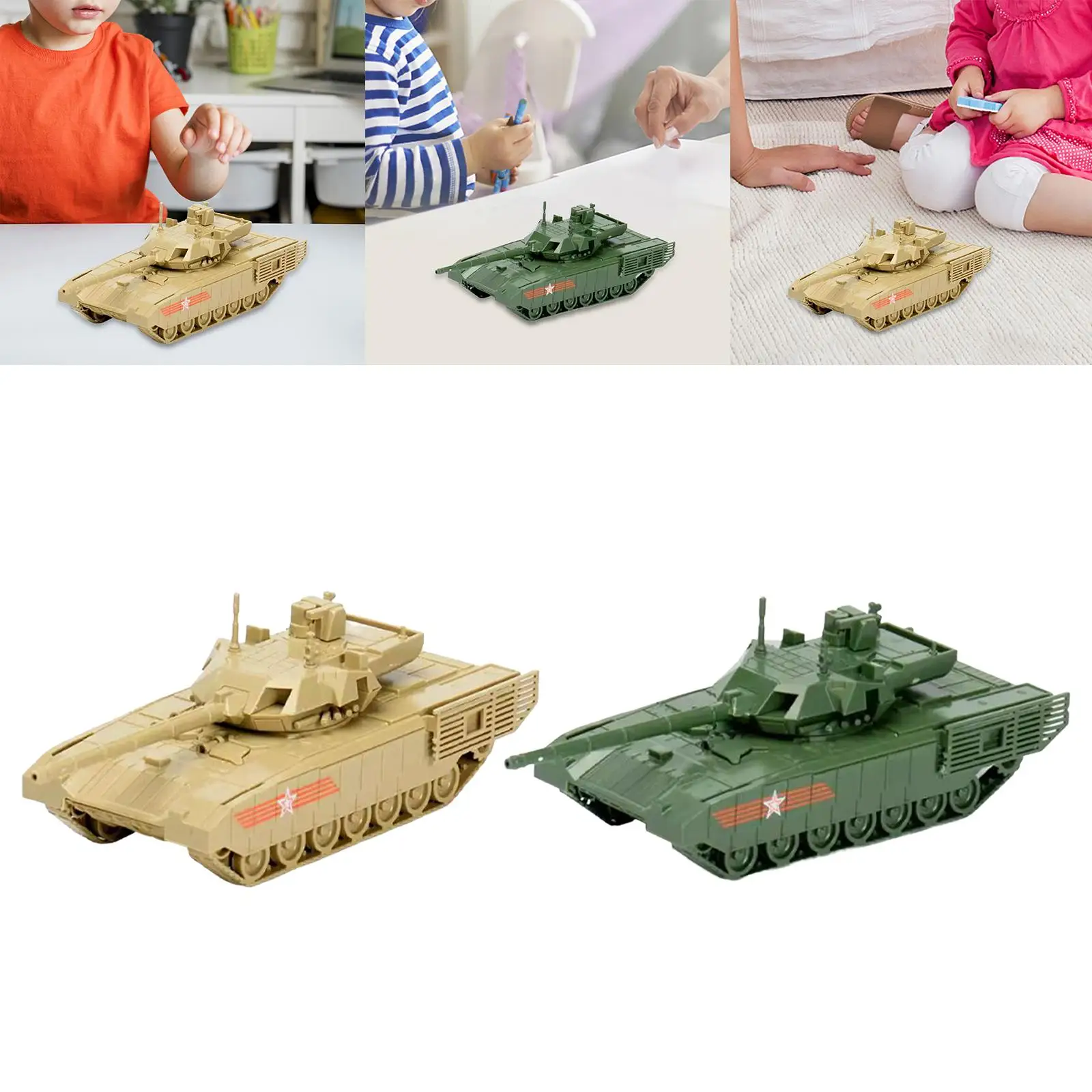 Tanque de juguete para niños, niñas, adultos, niños, regalo de cumpleaños, 1/72