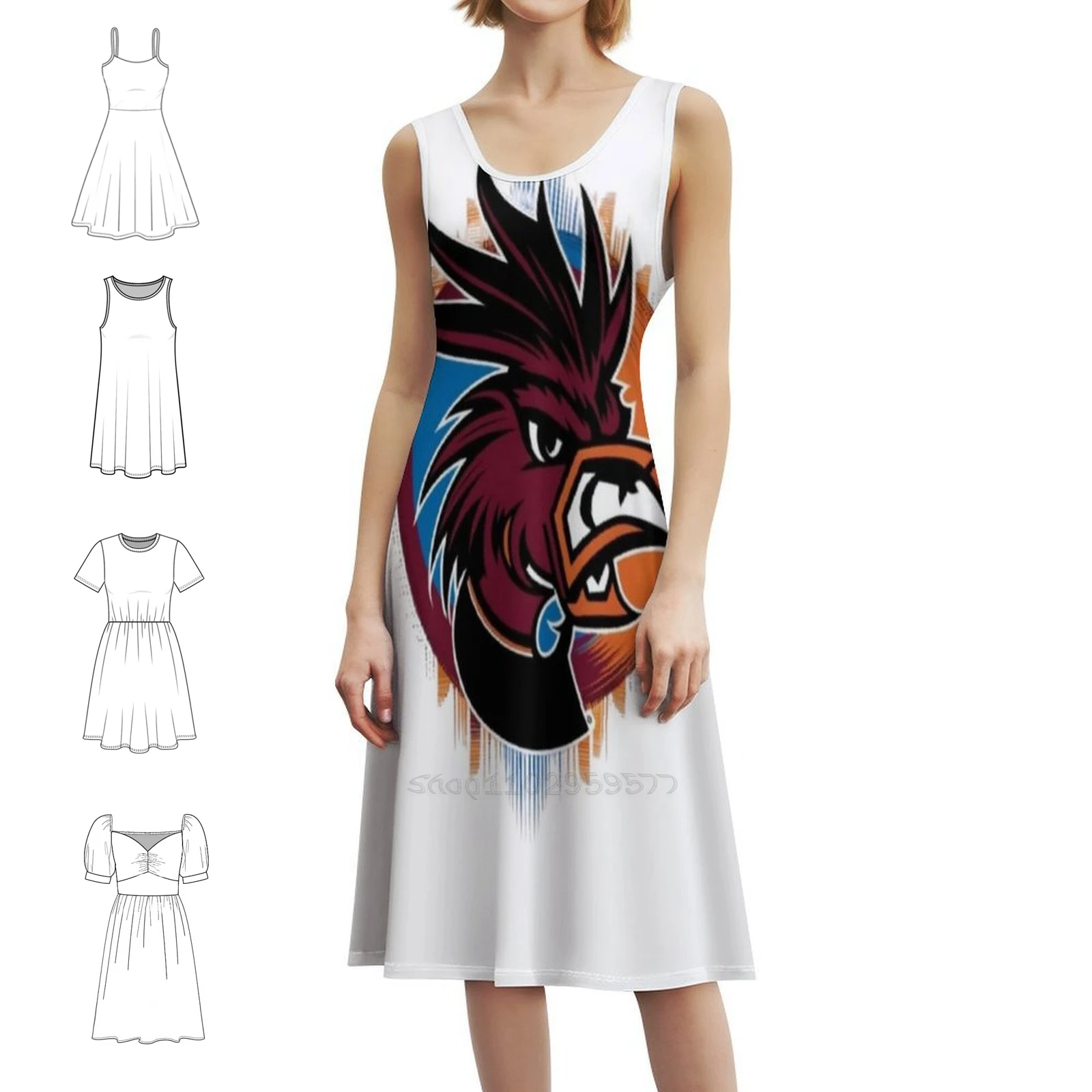 

Платье-халат с цветочным принтом Gamecock для женщин, весна-лето, повседневное платье для вечеринки, Южная Каролина, Usc Gamecock, футбольные вечерние платья