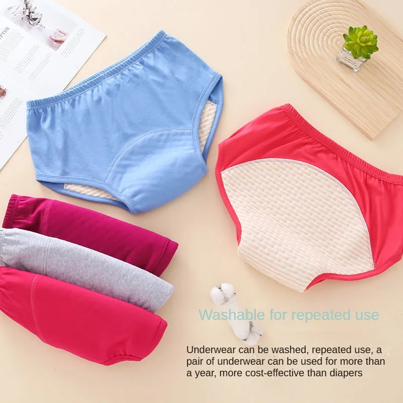 Adult Incontinence Underwear Cotton Washable Pull-Up Pants for Seniors  diaper adult