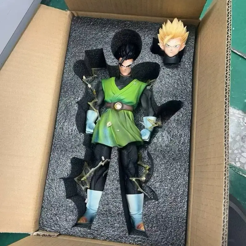 Anime Dragon Ball Surrounding Model Green Son Gohan Figure Double-headed Sculpture Desktop Decoration Best Birthday Gift for Boy