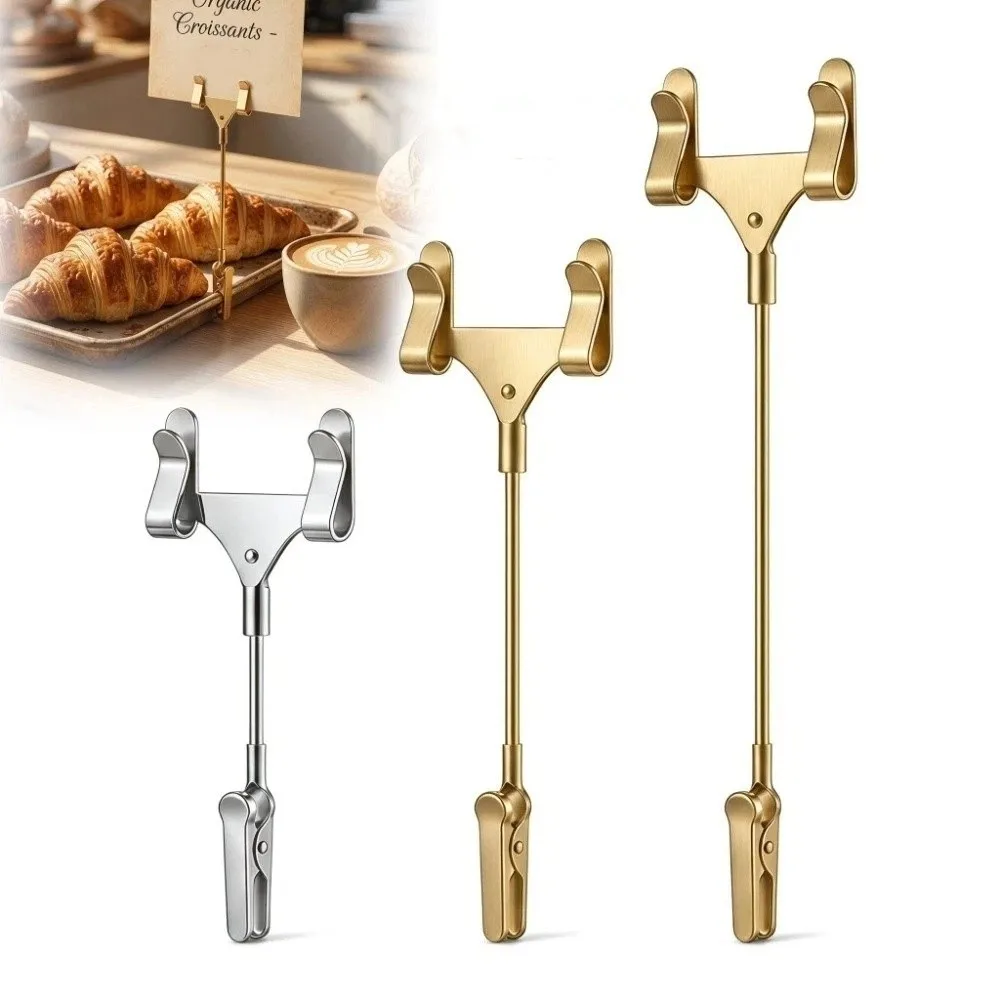 

5Pcs Vertical Metal Clip Price Display Sign Double Head Alligator Clasp Price Display Sign Clip S/M/L Metal Merchandise Sign