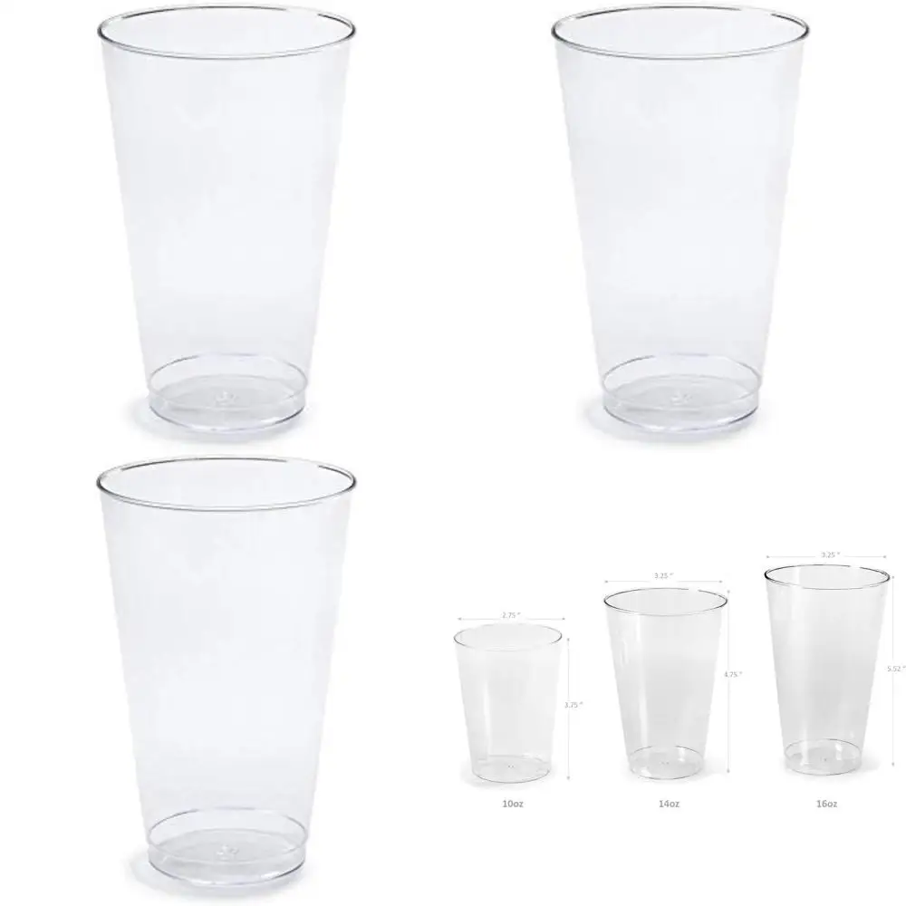 

100-120 шт. одноразовые пластиковые свадебные чашки, прозрачные стаканы на 14 унций для торжеств