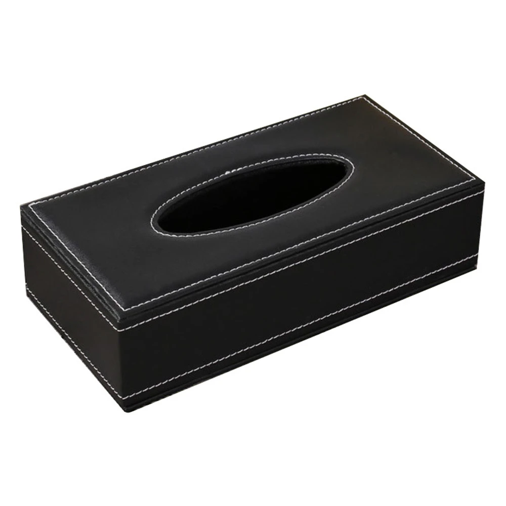 Universal Car Armrest PU Leather Tissue Box Napkin Holder Hanging Storage Box Bag Fit For Honda Toyota Nissan Ford