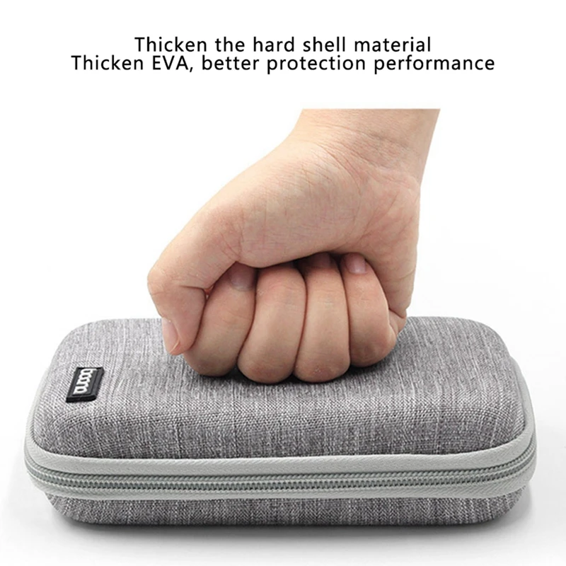 BOONA-حقيبة تخزين مضادة للماء للجوال القرص الصلب ، امدادات الطاقة ، محرك أقراص USB ، سماعة رأس البيانات ، رمادي ، أسود ، 2 قطعة ، 2.5"