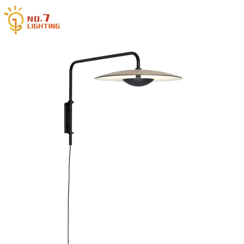 Italian Design Industrial Swing Arm Wall Lamp Iorn Art Decor Home Adjustable Wall Sconce Bedside Bedroom Living/Model Room Study