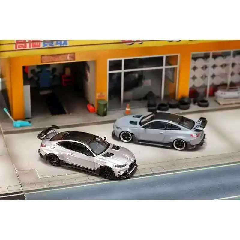 SW Disponibile 1:64 G82 M4 Concorso Grigio Argento Diecast Diorama Collezione di modelli di auto Warrior