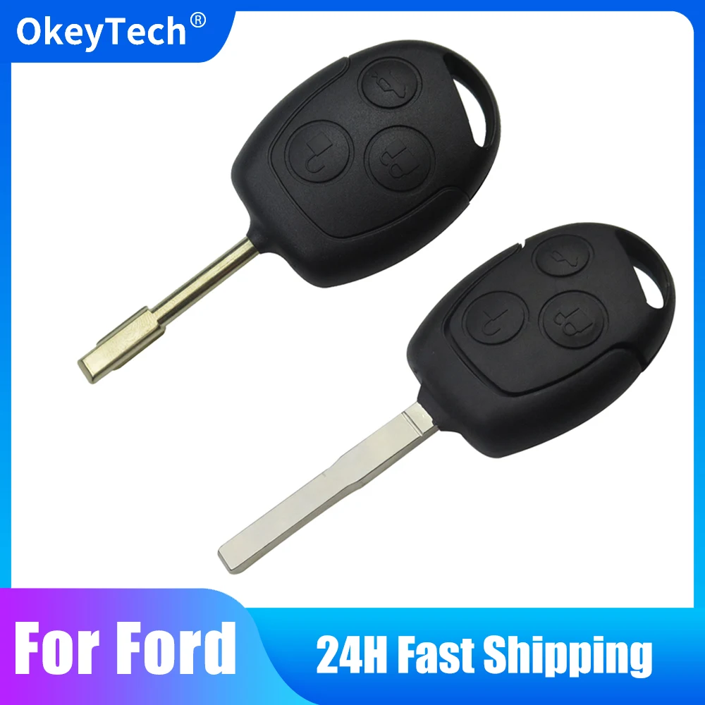 

OkeyTech HU101 FO21 For Ford Mondeo Focus 2 3 Festiva Fiesta 3 Buttons Modified Folding Car Remote Key Shell Case Cover Case Fob