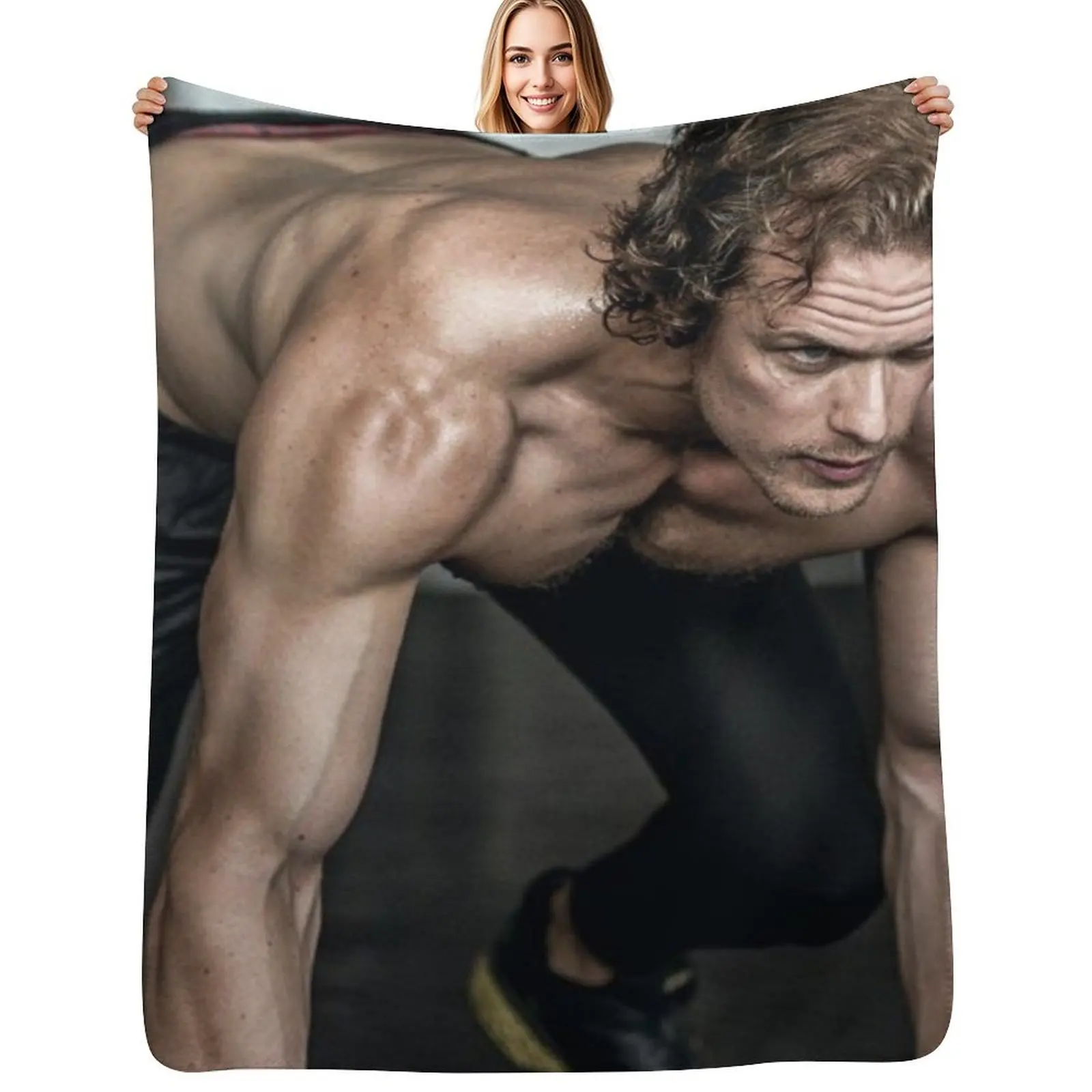 

sam heughan Throw Blanket Luxury Thicken Summer Beddings Travel Blankets