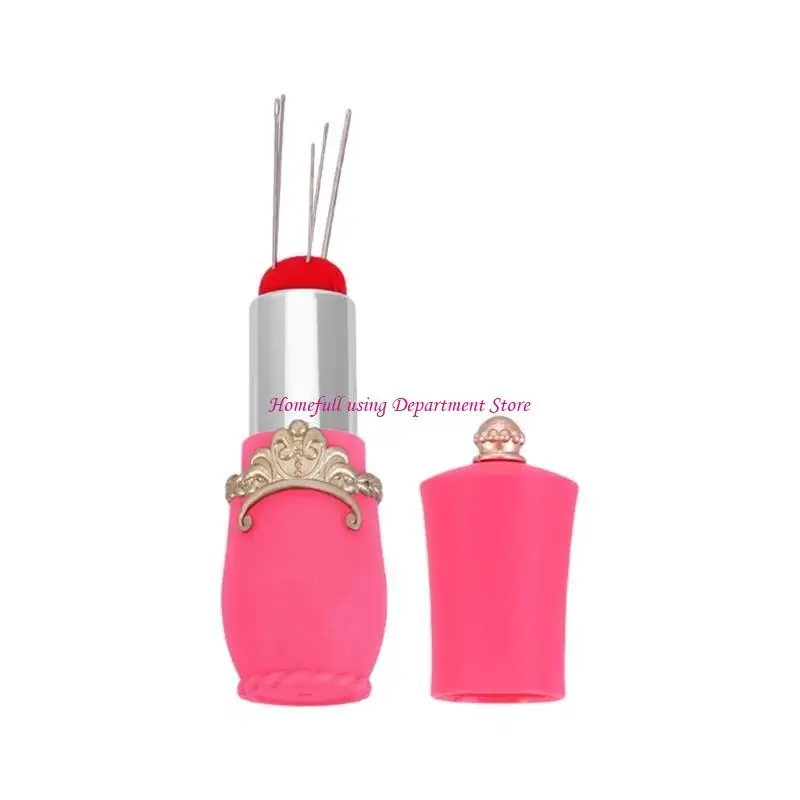 

Lipstick Sewing Pin Cushion Holder Sewing Needle Organizers Box Pin Holder
