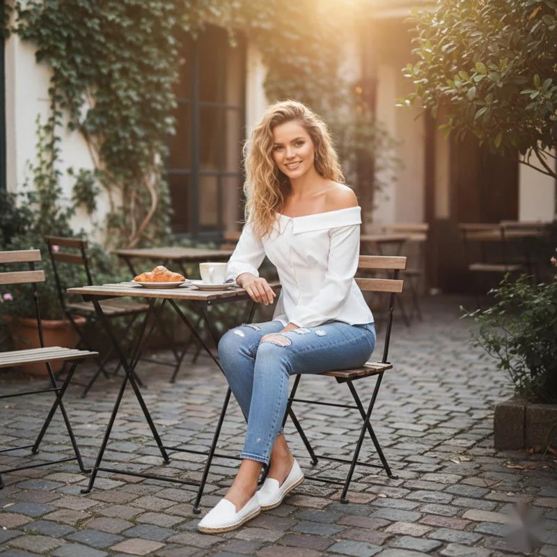 

Elegant Off Shoulder Blouse For Women Slim Fit Long Sleeve Top Soft Fabric Fashion Style Suitable For Daily Spring Summer Wear