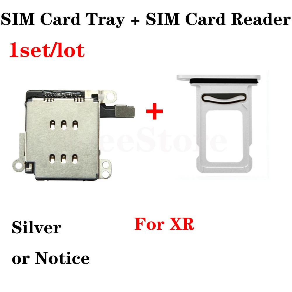 1set Dual Sim Card Reader Connector Flex Cable For iPhone 11 12 13 Pro Max XR SIM Card Tray Holder Slot Adapter Replacement Part