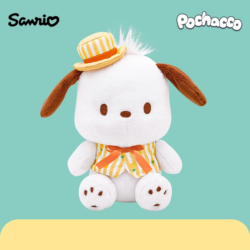 Genuíno anime sanrio pochacco cão brinquedos de pelúcia bonito brinquedos plushies kawaii lance travesseiro bonecas presentes de aniversário para meninas crianças