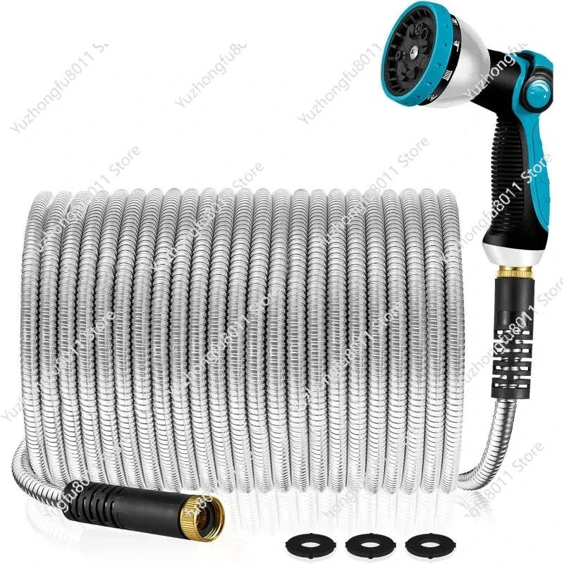 Household Stainless Steel Garden Hose Professional Water Pipe High-pressure Water Gun Accessories Garden Irrigation Tool Parts