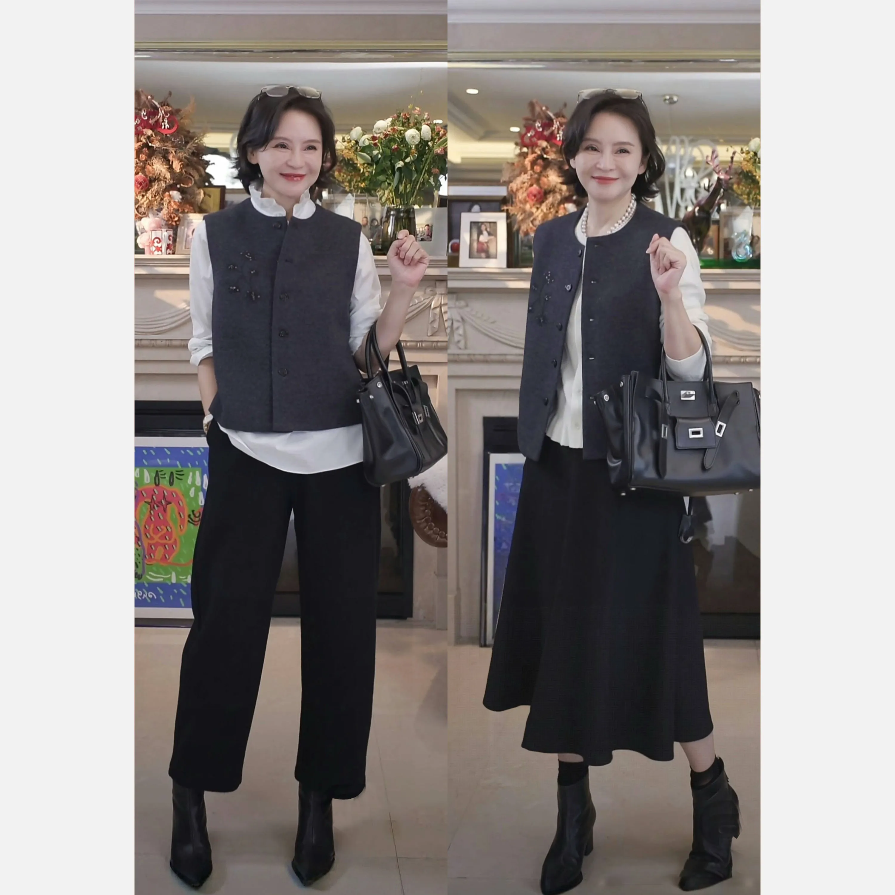 

Осенне-зимний шерстяной жилет с вышивкой и 3D-декором, 100% овечья шерсть, женская модная внутренняя одежда, оригинальный дизайн