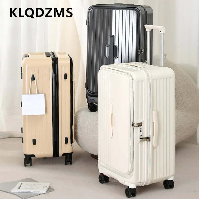 

KLQDZMS Suitcase on Wheels 20"24"26"28 Inch Large Capacity Trolley Case PC Boarding Box Family Travel Essentials Cabin Luggage