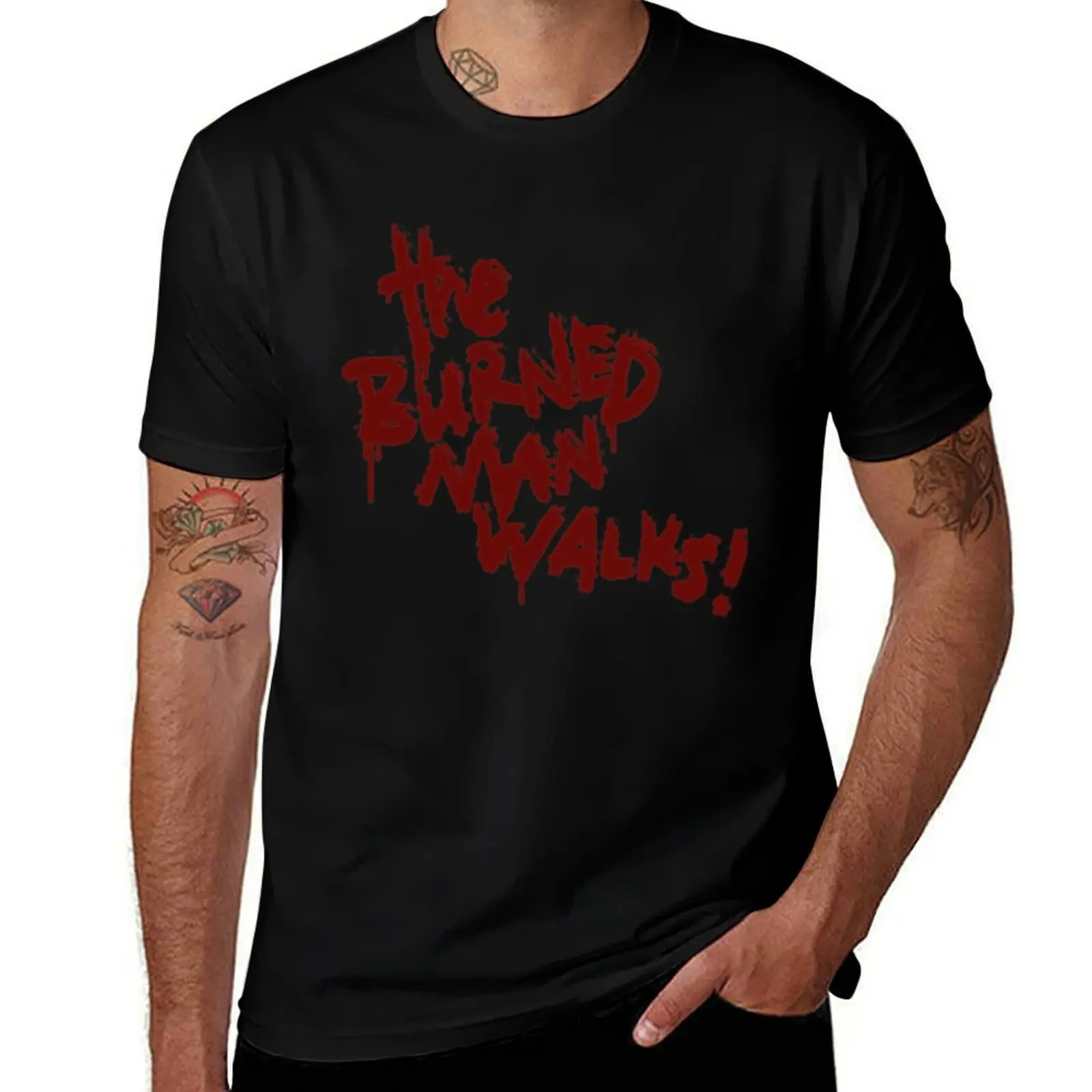 

The Burned Man Walks T-Shirt t shirts for man pack white t shirt for man 100 percent cotton essential t shirt T-shirt