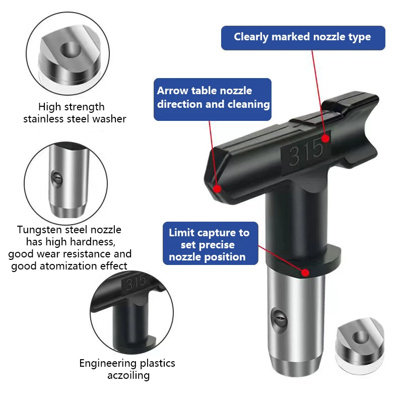 Imagem -02 - Wetool-ponta Reversível para Pulverizador de Pintura Airless Bicos de Pulverização Pontas de Pulverização 427 527 413 623 627 829 625