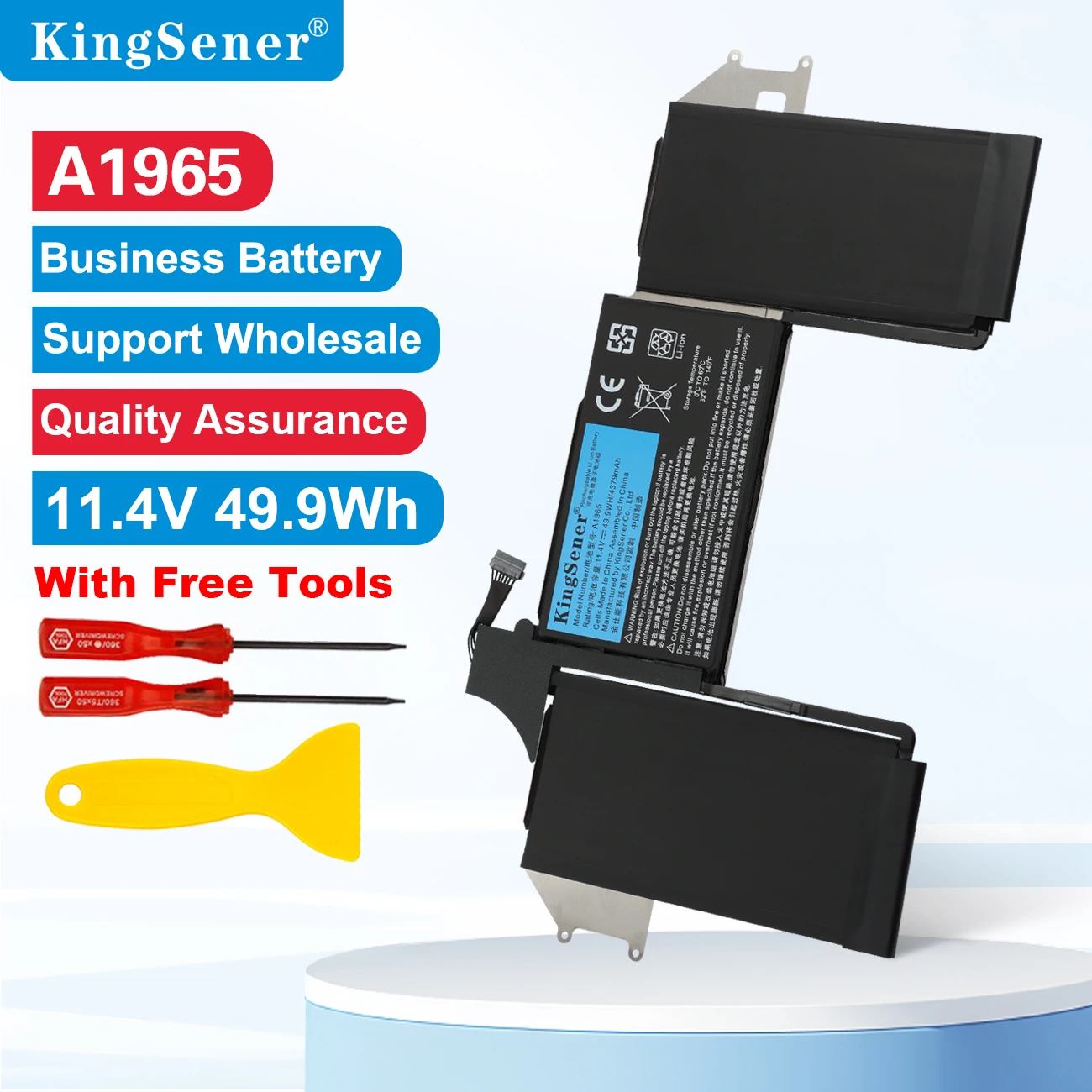 

KingSener A1965 Battery for APPLE MacBook Air 13" A1932 2018 2019 Year, A2179 Early 2020 EMC 3184 EMC3302 020-02455 Free Tool