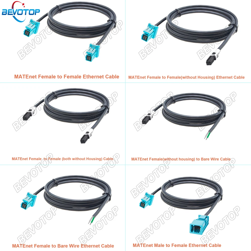 TE Type MATEnet Automotive Ethernet Cable Assembly Z Universal Code Male/Female MATEnet Vehicle Cable High Quality