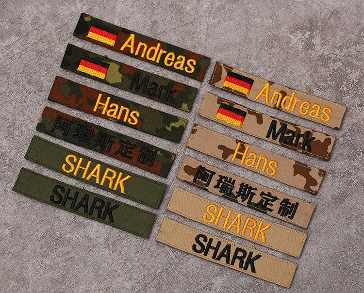 German cluster spot camouflage stripe tactical embroidery Velcro armband parka badge custom chest strip