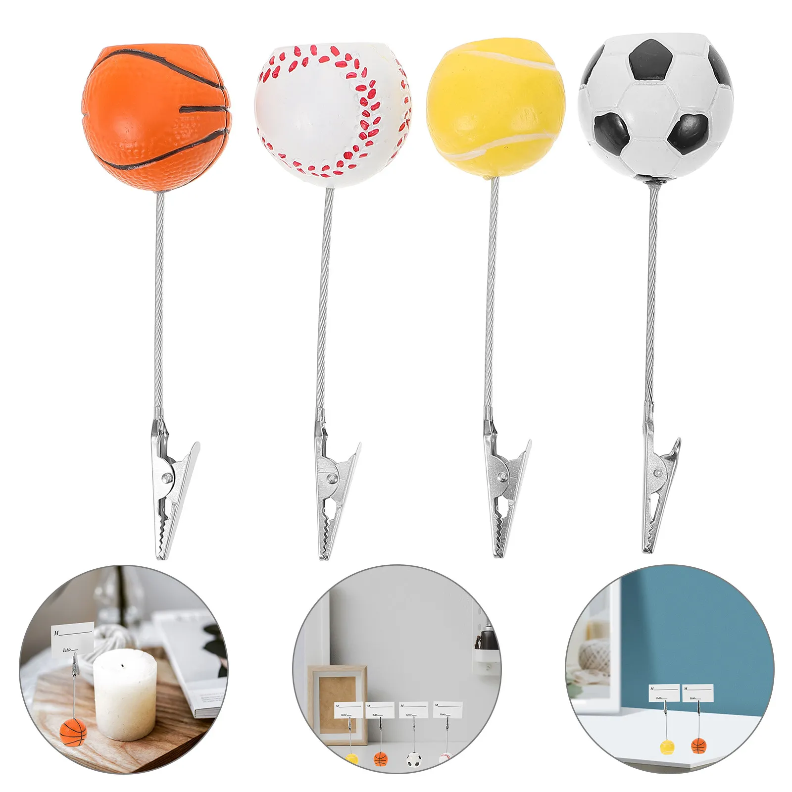 4Pcs Resin Memo Clip Table Number Holder Photo Display Clip Desktop Table Card Stand Name Place Holder Picture Holders