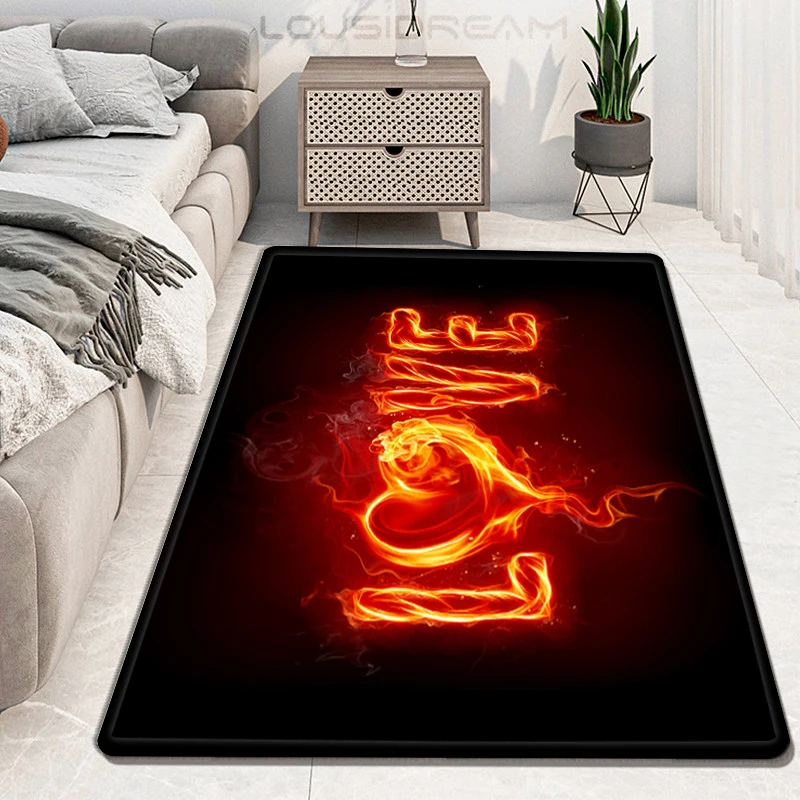 Love Art Carpet Kitchen MatEntrance Doormat Bedroom Floor Decoration Living Room Carpet Bathroom Anti-slip Rug