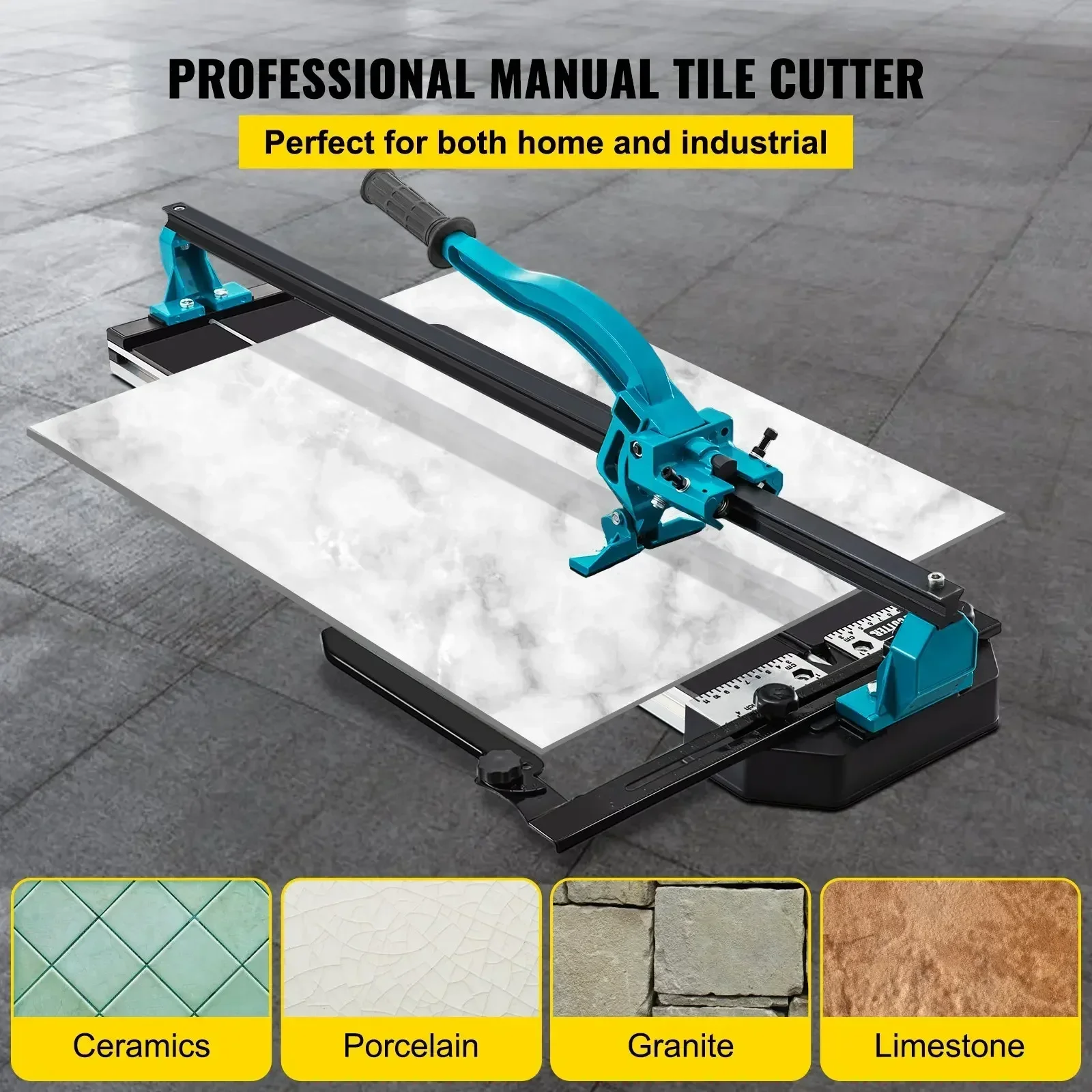 Imagem -02 - Vevor-cortador Manual de Azulejos Posicionamento a Laser Ferramenta Manual de Trilho Único para Cortar Cerâmica Porcelana Granito Ladrilhos 1200 mm de Comprimento