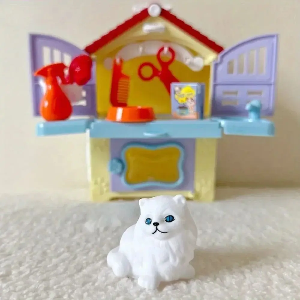Decoration Puppy Cat Scene Playing Supermarket Merchant Play House Interactive Mini Pretend Easter Day Gift