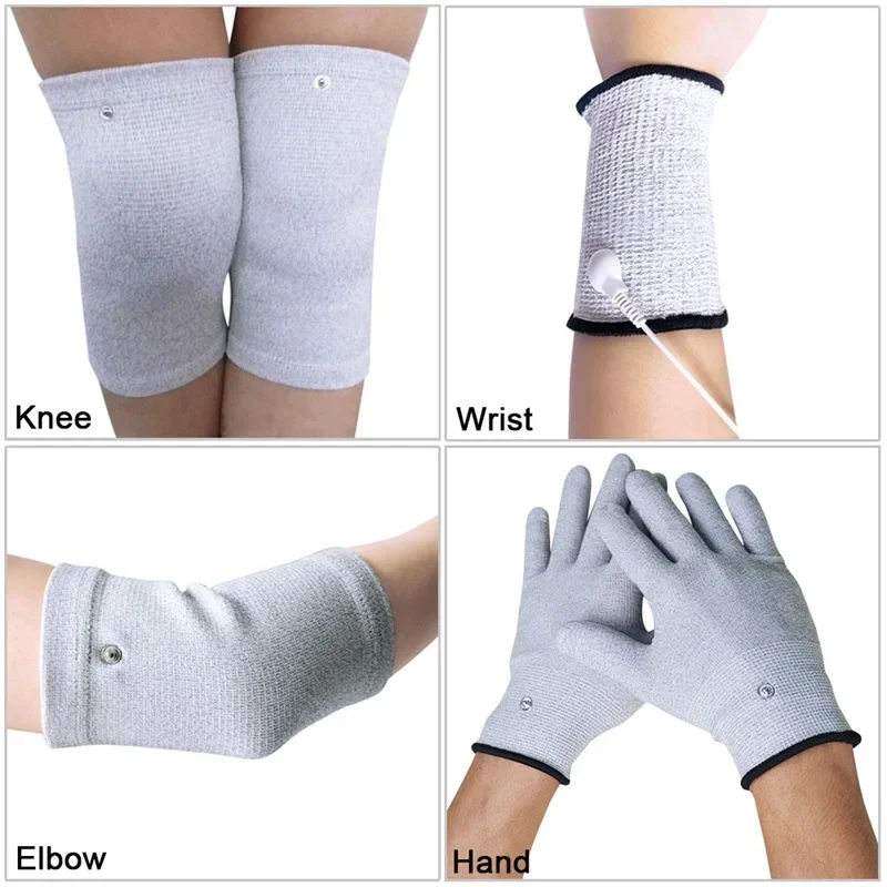 Muscle Massager Gloves Knee Socks Electrodes Pads for Face Body Foot Massage Accessories for Physiotherapy Tens Massage Machine