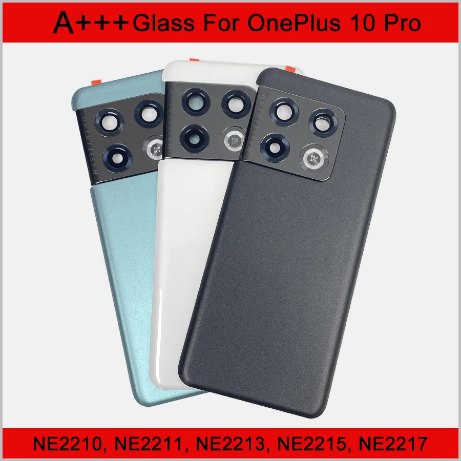 

A+++ New For Oneplus 10 Pro Back Battery Cover Rear Battery Gorilla Glass With Camera Frame Door Housing Case Repair Replace