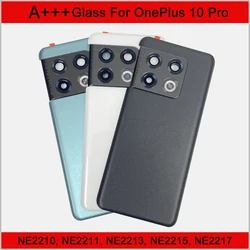 A+++ New For Oneplus 10 Pro Back Battery Cover Rear Battery Gorilla Glass With Camera Frame Door Housing Case Repair Replace