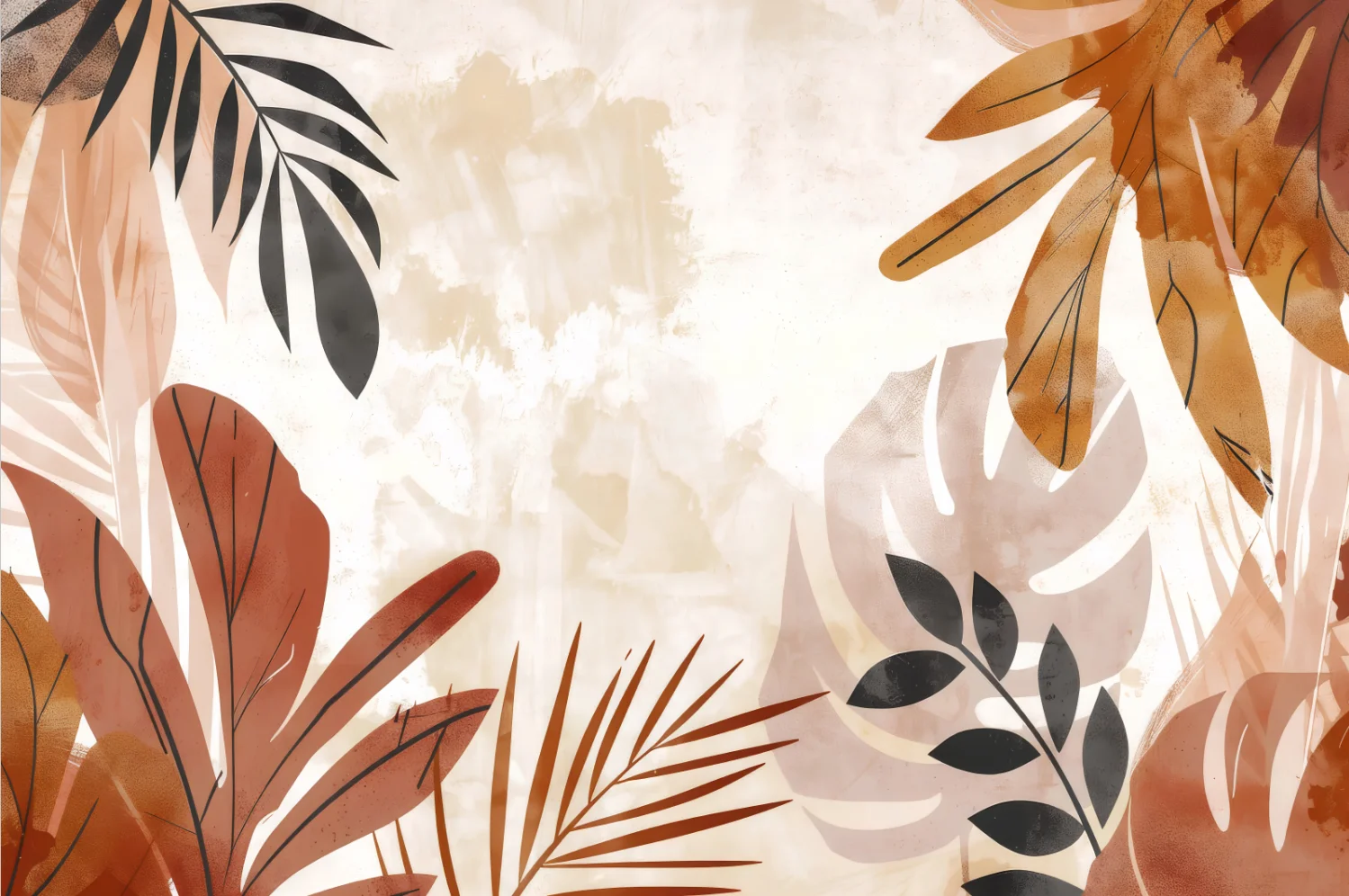 Custom size mural Vintage rainforest plant jungle leaf mural Home decoration plant tapestry decorative painting 3d wallpaper