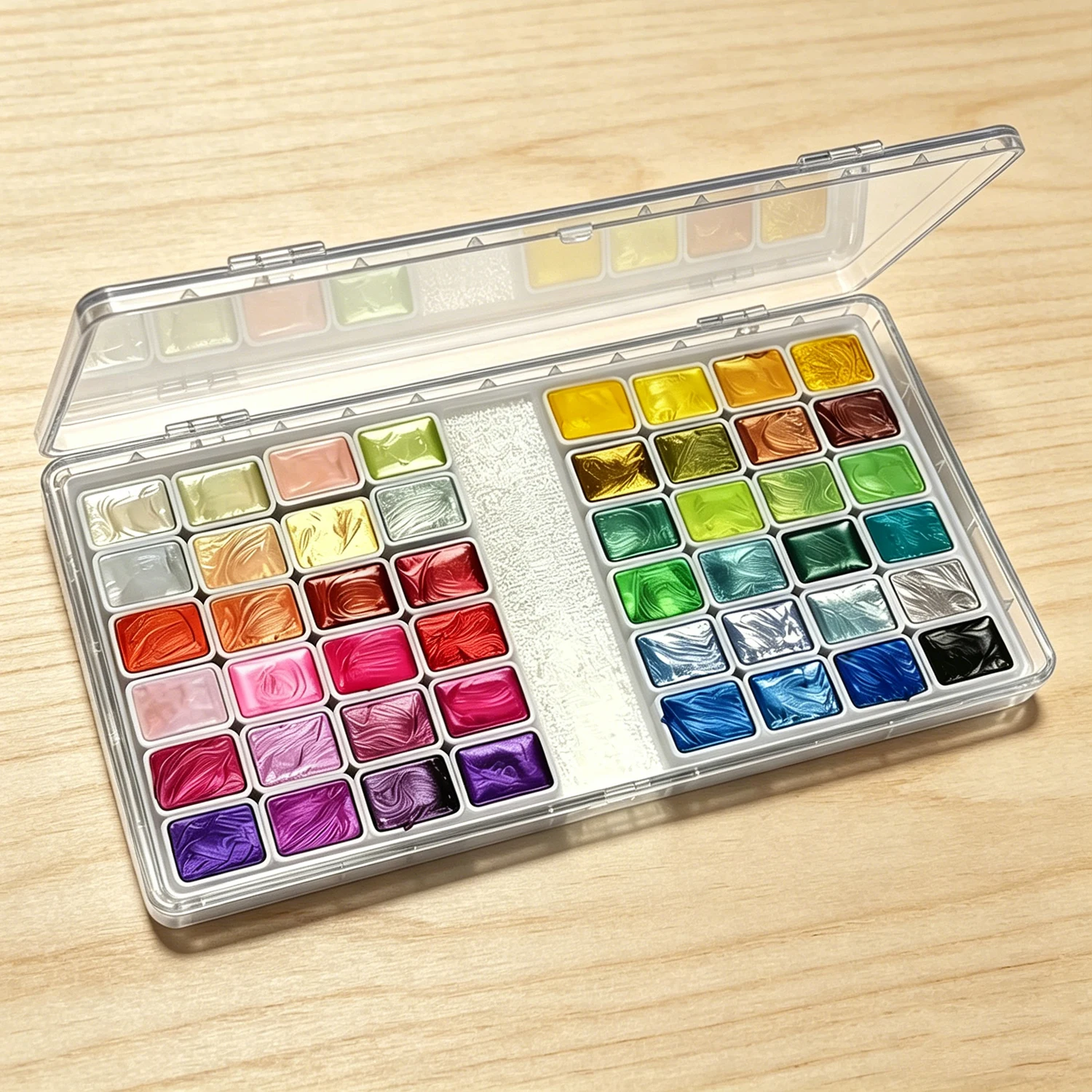 48 Holografische Glitzer-Aquarellfarben-Set Farbwechselnde Premium-Pigmente für Kunstkreation Malen Zeichnen & Handgemachte Projekte