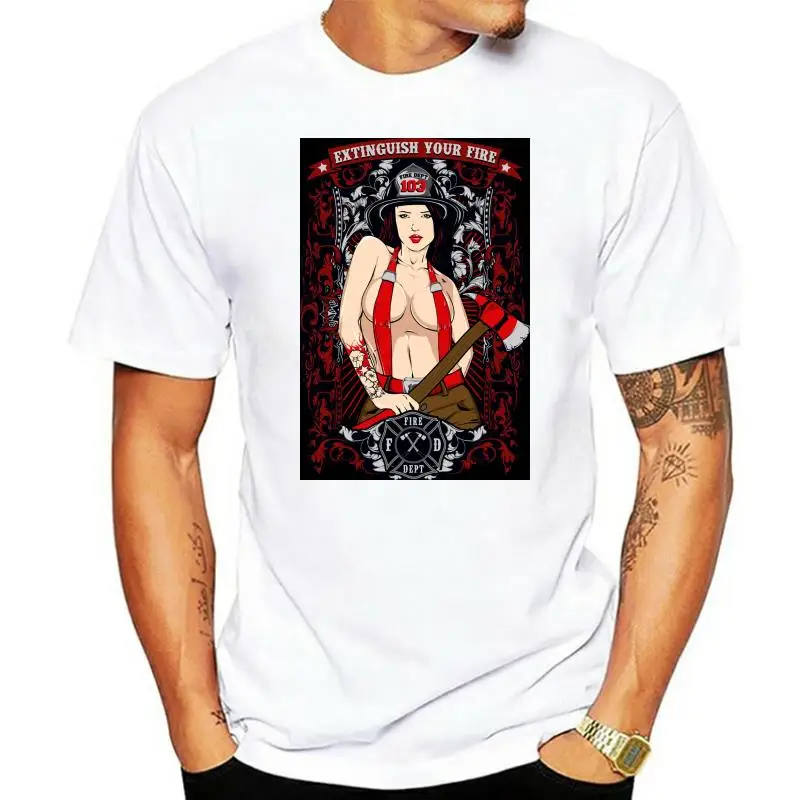 Хиты огня: пожарная машина, пожарная машина, США, dtg, мужские футболки, футболки