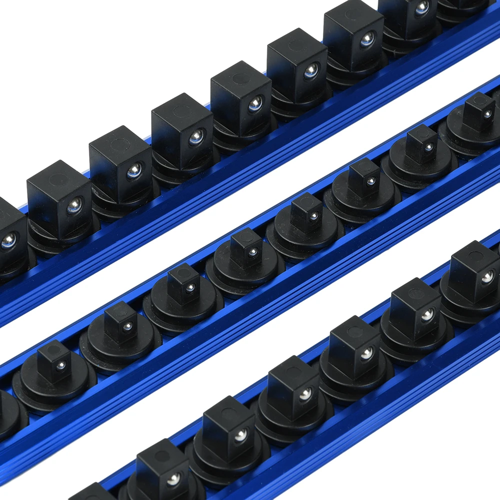 1 Stück 360 ° Schwenkbarer magnetischer Steckdosen-Organizer, 1/4 3/8 1/2 Zoll, Steckdosen-Clip, Schienenhalter, Steckdosen-Rack-Tablett, Handwerkzeuge, Blau, Rot ﻿ – Detail 13
